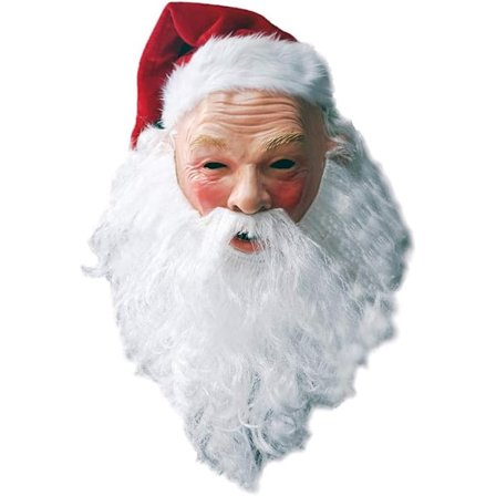 Realistisk Julemand Maske i Latex til Julekostume
