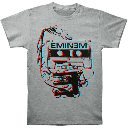 Eminem Unisex Adult Tape T-Shirt XL Grå
