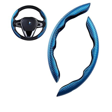1 Pair New Carbon Fiber Steering Wheel Cover For Women&man , Safe And Non Slip Car Accessory,universal Fit Car