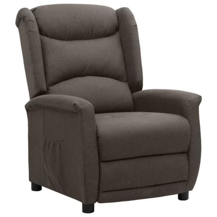 Vidaxl Reclinerfåtölj Med Uppresningshjälp Brun Tyg Brun