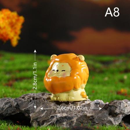 Figuriner Miniatyr E Lion Animal Resin Prydnader För Heminredning