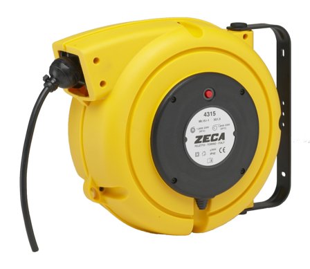 Zeca 4325 RNF Kabelvinda återfjädrande 8 meter kabel, Anslutningsdon & kablar