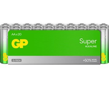 GP 20-pack Super Alkaline AA-batteri, 15A/LR6