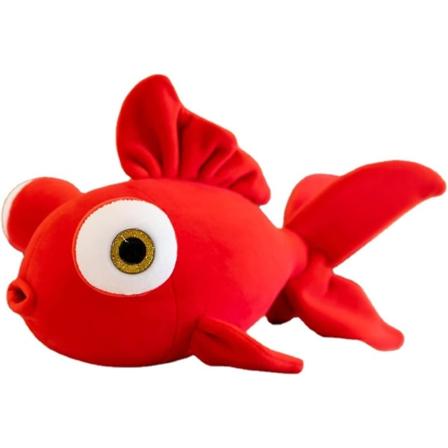 13,8" kultakalalla täytetty eläin Pehmeä söpö kalapehmotyynylelu lahja lapsille, punainen