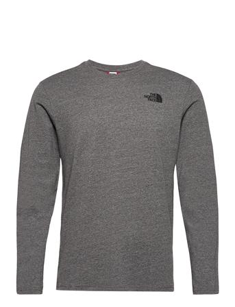 M L/S Red Box Tee - Eu T-shirts Long-sleeved Grå The North Face*Betinget Tilbud