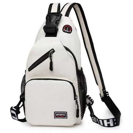 Dam Bröstväska Små Ryggsäckar med Hörlursuttag Flickor Axelväska Crossbody Sling Bag kompatibel Vandring Cykling Camping Slitstark Polyester