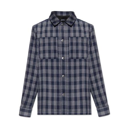 A.p.c. Marco checked jacket , Grijs , Heren , Maat: S
