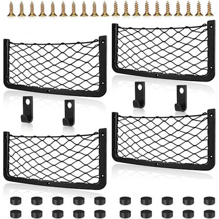 Auton säilytysverkko, koukulla, joustava tavaratilan säilytysverkko, 36 * 18 cm, autoihin, matkailuautoihin