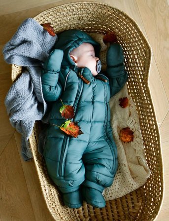 mikk-line Puff Baby Suit W Acc Rec. - Green - 62