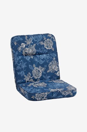 Fritab - Siddeunderlag Lågvik Woodline - Blå - Hynder til positionsstole - Fra Homeroom