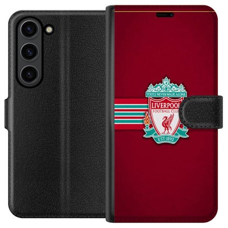 Kompatibel Tegnebogsetui til Samsung Galaxy S24+ Liverpool FC fodboldtrøje rød supporter merchandise