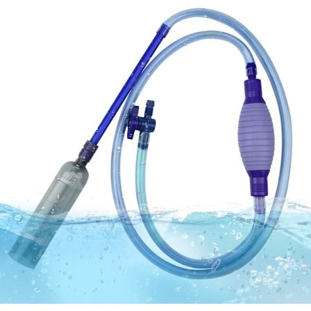 Akvarie Vakuumpumpe, Akvariepumpe, Akvarie Luftpumpe, 2,5m med Flow Control Valve, Siphon Slange til Grussvandfilter, Ide