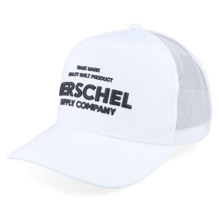 Herschel - Vit trucker Keps - Whaler Tall Mesh Shop Cap White Trucker @ Hatstore