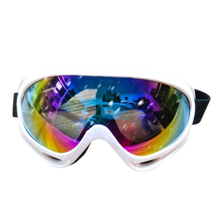 Høydefinisjons antidugg-skibriller, vindtette sykkelbriller for beskyttelse mot sand og rusk - Hvit