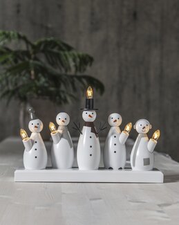 Star Trading Lysestake Snowman Hvit