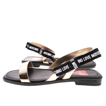 Love Moschino, Sandals Zwart, Dames, Maat:35 EU,stretch