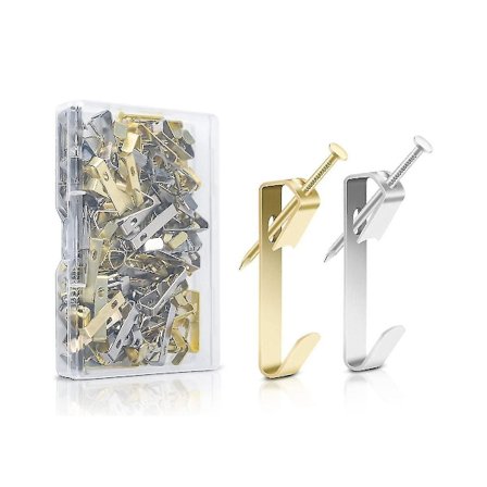 130 stk Bildeopphengsett - 30lb Multifunksjonelt Bildeopphengsett for Gipsplater, Vegger av Tre, Bilder