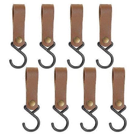 S-kroker i lær, metallkroker for oppheng, campingkrok