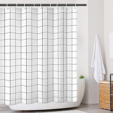 180 x 80 cm Dusjforheng Vaskbar Hurtigtørkende Badeforheng w