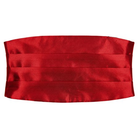 Lesklý červený smokingový pás Basic pro muže - Smokingové pásy