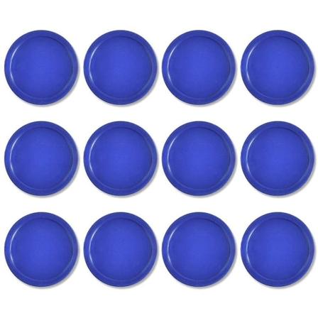 12-pack 75 mm luftpuckar för lufthockeybord i full storlek
