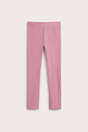 Kappahl | Ribbade leggings | Ljusrosa