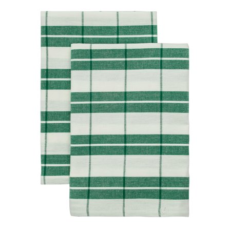Nicolas vahé Kökshanddukar 2-pack, grön/vit' - 'Grønn/hvit