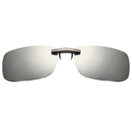 Clip-on Solglasögon Metall Silver Spegelglas 37x59mm
