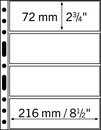 Leuchtturm GRANDE EASY plastlommer til pengesedler - 50 stk.