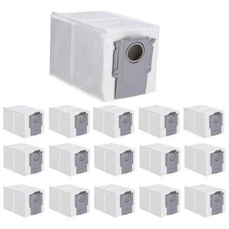 16-pakning støvsugerposer for Q Robot, Qrevo MaxV, S8 Max Ultra, S8 MaxV Ultra robotstøvsugerposer erstatning - WELLNGS