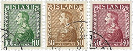 Island 1937 - AFA 187-189 - Stemplet