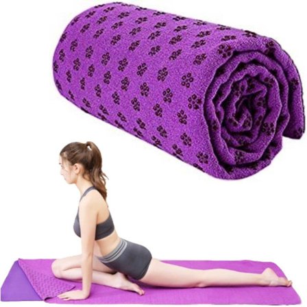 1 st - Yogamatta överdrag - Halkfritt sporttyg - 183 x 63 cm - Lila