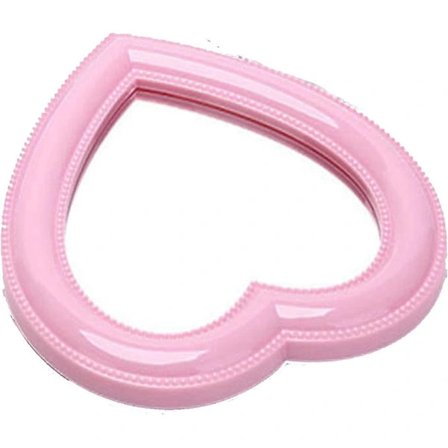 【PP】Hjerteformet Makeupspejl Kosmetisk Spejl Vægskrivebordsspejl Soveværelsesspejl, Gave (L) Pink