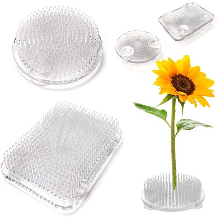 Blomsterfroskeholder Sett med 2 med sugekopper Rundt blomsteroppsats for hage hotell hjemmekontor dekorasjon