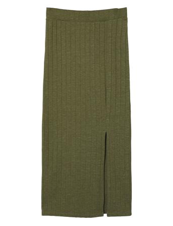 Nlflunne Long Slim Skirt Dresses & Skirts Skirts Maxi Skirts Green LMTD