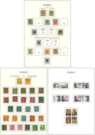 Sverige til 1992 - Samling i 2 frimärksalbum - Stemplet