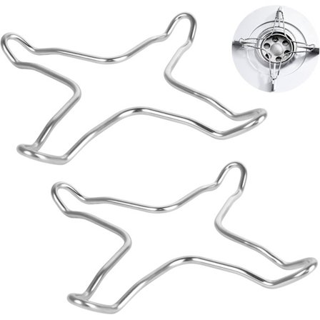 2 stk. Universal Komfurristeholder, Rustfrit Stål Gasreduktionsring Wok Gasadapter Rustfrit Stål Gasreduktionsring til Kaffe