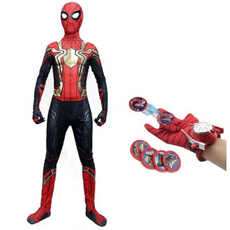 Spiderman-kostyme for barn - Cosplay-drakt - Spiderman-hansker, Spiderman-sender