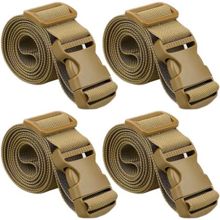 40 " Lange Bagageremme med Spænde Justerbare (Tan (4-pak), 1.5 " Brede - 40 " Lange)