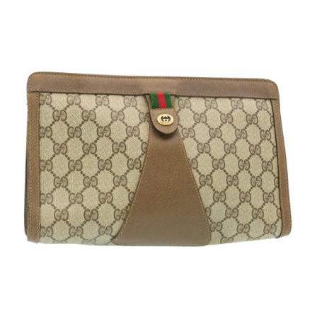 Gucci Vintage Pre-owned Clutch beige, Dam Vintage Väskor, Dam, Storlek: ONE SIZE