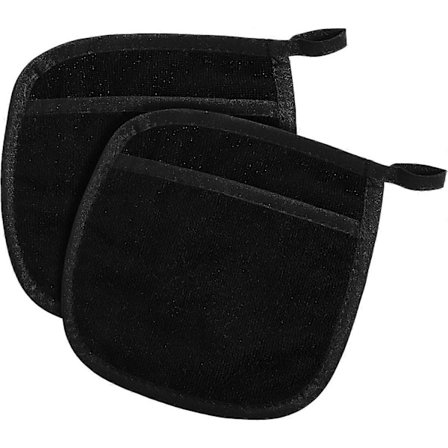 2 Pakke Grytekluter med Lommer Kjøkken Varmebestandig Maskinvaskbar Firkantet Ovnsvotter Frotté Klut Holder Sett 21 x 19 cm for Baking Matlaging