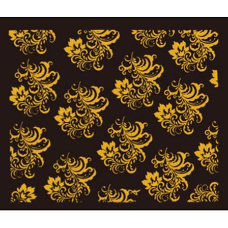 Blomstermønster Dekorasjon Selvklebende Klistremerker Ultra Tynne Neglekunst Klistremerker A085 Gull