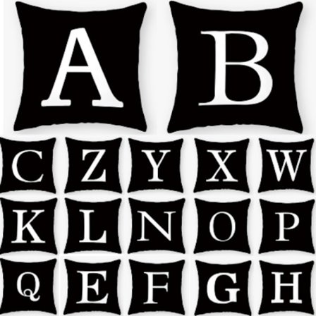 Örngott / kuddfodral med bokstav G -