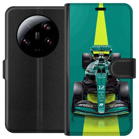 Kompatibelt Plånboksfodral till Xiaomi Xiaomi 13 Ultra Aston Martin Formel 1-bil i grön racingdesign med modern studiokänsla