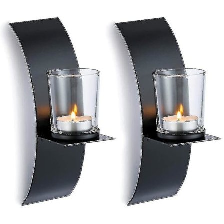 2 stk Nye Hjem Lysestaker Håndlagde Jern Henge Vegglysestake Hylle