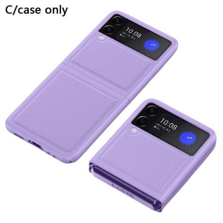 För Samsung Galaxy Z Flip 3 5g, Luxury High Grade Plain Real Lea