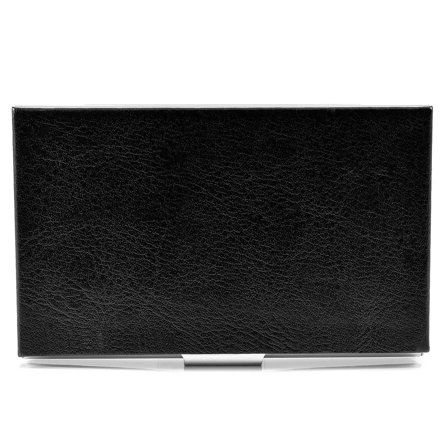 Czarne skórzane etui na karty dla mężczyzn - Etui na karty