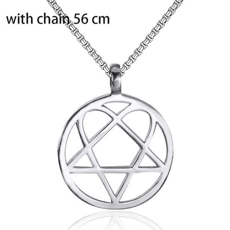 Heartagram Star Heart Him Miesten Naisten Ruostumattomasta teräksestä Riipus Kaulakoru Vintage Korut