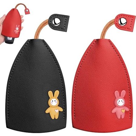 Nøglepung, PU lædernøglepung til bil, nøglering, personlig sammentrækkelig nøglepung til mænd og kvinder