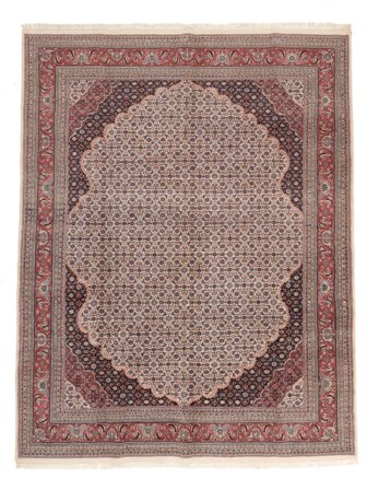 Bidjar Indisk Matta 302X386 Brun/Mörkröd Stor Ull, Indien